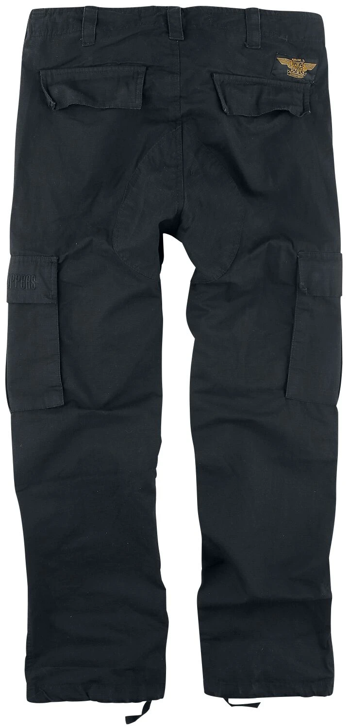 "Caine Ripstop Cargo Trousers" Cargo Trousers Black By West Coast Choppers 4 "Caine Ripstop Cargo Trousers" Cargo Trousers Black By West Coast Choppers - Image 2