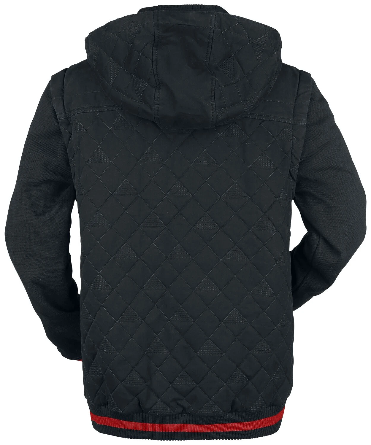 "Black Jacket With Quilting And Red Detail" Between-seasons Jacket Black By Black Premium By EMP 4 "Black Jacket With Quilting And Red Detail" Between-seasons Jacket Black By Black Premium By EMP - Image 2