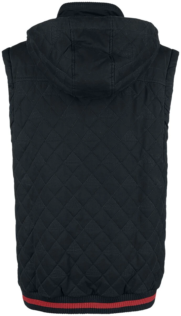 "Black Jacket With Quilting And Red Detail" Between-seasons Jacket Black By Black Premium By EMP 6 "Black Jacket With Quilting And Red Detail" Between-seasons Jacket Black By Black Premium By EMP - Image 4