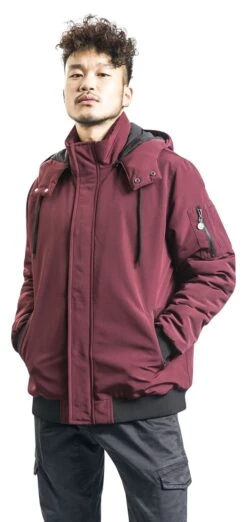 "Red Between-Seasons Jacket" Fleece Jacket Black-red By RED By EMP -Men Fashion Clothing Store 493940wa