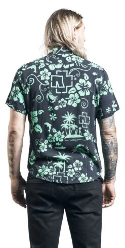 "Mein Land" Short-sleeved Shirt Black-green By Rammstein -Men Fashion Clothing Store 494070wb