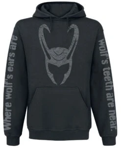 "Wolf's Teeth" Hooded Sweater Black By Loki