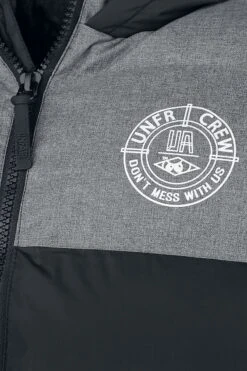 "Puffer Jacket" Winter Jacket Black-grey By Unfair Athletics -Men Fashion Clothing Store 494428d