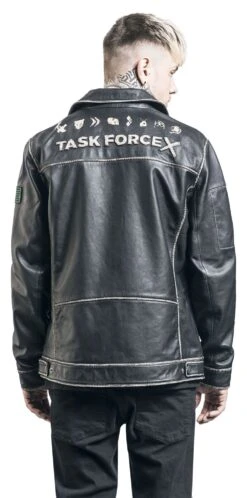 "2 - Rick Flag" Leather Jacket Black By Suicide Squad 19 "2 - Rick Flag" Leather Jacket Black By Suicide Squad -Men Fashion Clothing Store 495728wb