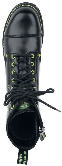 "Pickle Rick" Laced Boots Black By Rick And Morty -Men Fashion Clothing Store 499499a4