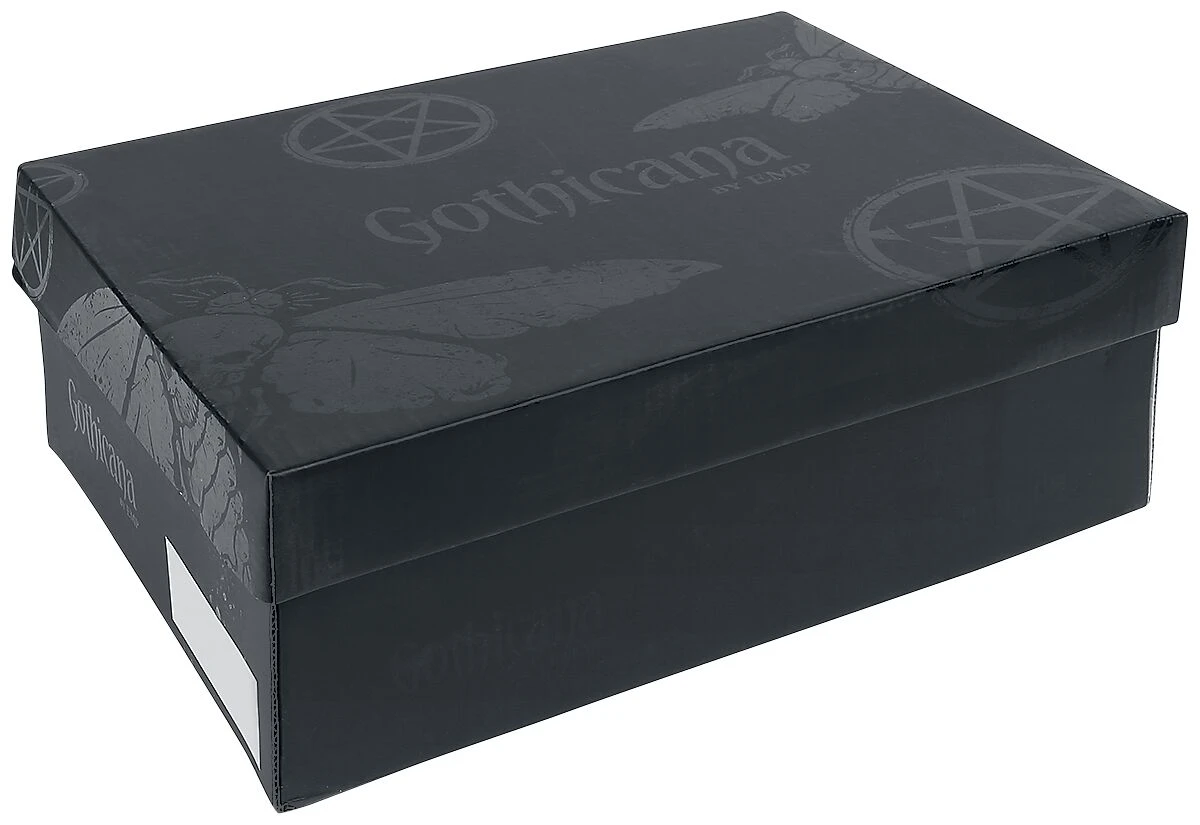 "Black Lace-Up Shoes With Studded Buckles" Lace-up Shoe Black By Gothicana By EMP 9 "Black Lace-Up Shoes With Studded Buckles" Lace-up Shoe Black By Gothicana By EMP - Image 7