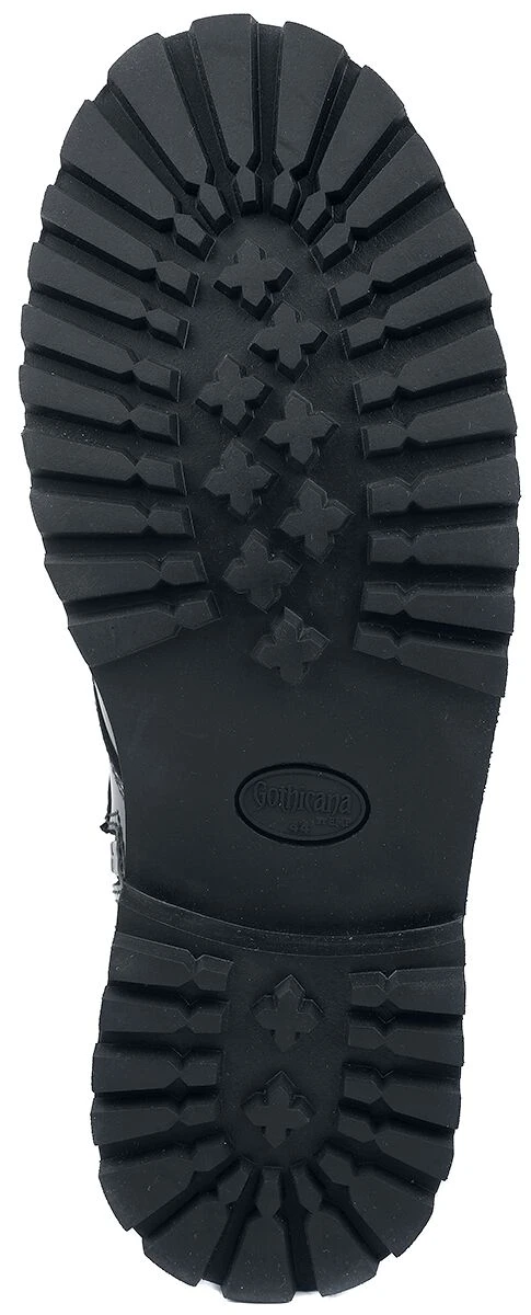 "Black Boots With Lacing And Buckles" Boot Black By Gothicana By EMP 7 "Black Boots With Lacing And Buckles" Boot Black By Gothicana By EMP - Image 5