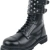 "Black Boots With Studded Buckles" Boot Black By Gothicana By EMP 2 "Black Boots With Studded Buckles" Boot Black By Gothicana By EMP -Men Fashion Clothing Store 499968a