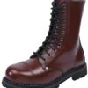 "Dark Red Lace-Up Boots" Boot Dark Red By Black Premium By EMP 1 "Dark Red Lace-Up Boots" Boot Dark Red By Black Premium By EMP -Men Fashion Clothing Store 502989a