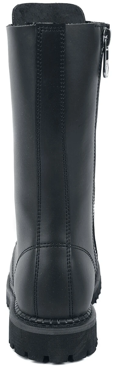 "Black 14 Hole Lace-Up Boots" Boot Black By Black Premium By EMP 4 "Black 14 Hole Lace-Up Boots" Boot Black By Black Premium By EMP - Image 2