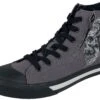 "Sneakers With Skull Print" Sneakers High Black By Rock Rebel By EMP 1 "Sneakers With Skull Print" Sneakers High Black By Rock Rebel By EMP -Men Fashion Clothing Store 504621a