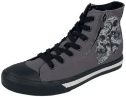 "Sneakers With Skull Print" Sneakers High Black By Rock Rebel By EMP