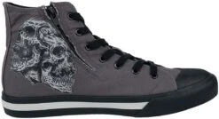 "Sneakers With Skull Print" Sneakers High Black By Rock Rebel By EMP -Men Fashion Clothing Store 504621a3