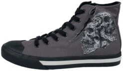 "Sneakers With Skull Print" Sneakers High Black By Rock Rebel By EMP -Men Fashion Clothing Store 504621a4