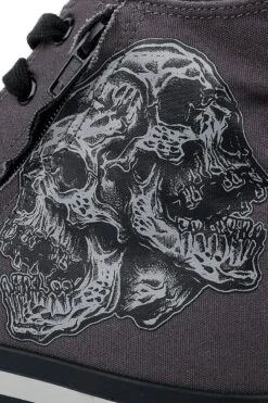 "Sneakers With Skull Print" Sneakers High Black By Rock Rebel By EMP -Men Fashion Clothing Store 504621d