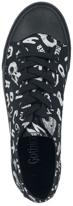 "Sneakers With Occult Symbols" Sneakers Black By Gothicana By EMP -Men Fashion Clothing Store 504854a5