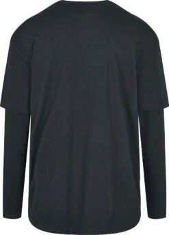 "Oversized Shaped Double Layer LS Tee" Long-sleeve Shirt Black-black By Urban Classics -Men Fashion Clothing Store 504876b