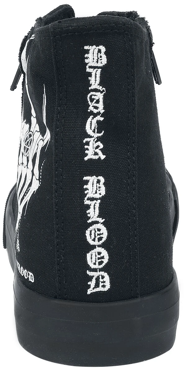 "Sneakers With Skeleton Hand" Sneakers High Black By Black Blood By Gothicana 4 "Sneakers With Skeleton Hand" Sneakers High Black By Black Blood By Gothicana - Image 2