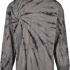 "Boxy Tye Dye LS" Long-sleeve Shirt Black-grey By Urban Classics