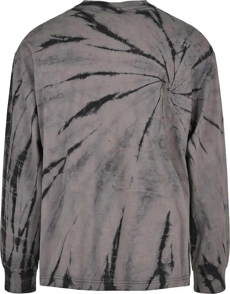 "Boxy Tye Dye LS" Long-sleeve Shirt Black-grey By Urban Classics 4 "Boxy Tye Dye LS" Long-sleeve Shirt Black-grey By Urban Classics - Image 2