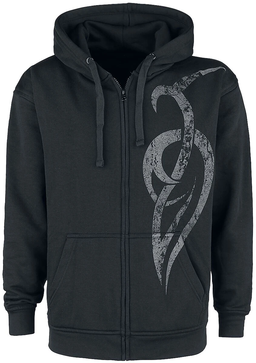 "Stone Flames" Hooded Zip Black By Outer Vision 3 "Stone Flames" Hooded Zip Black By Outer Vision