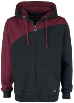 "Red-Black Hoodie Jacket" Hooded Zip Bordeaux-black By RED By EMP