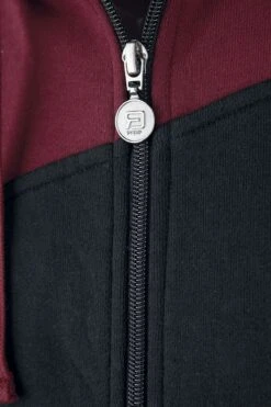 "Red-Black Hoodie Jacket" Hooded Zip Bordeaux-black By RED By EMP -Men Fashion Clothing Store 507927d