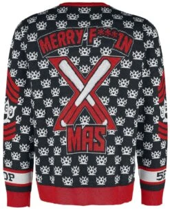 "Holiday Sweater 2022" Christmas Jumper Multicolour By Five Finger Death Punch -Men Fashion Clothing Store 508775b