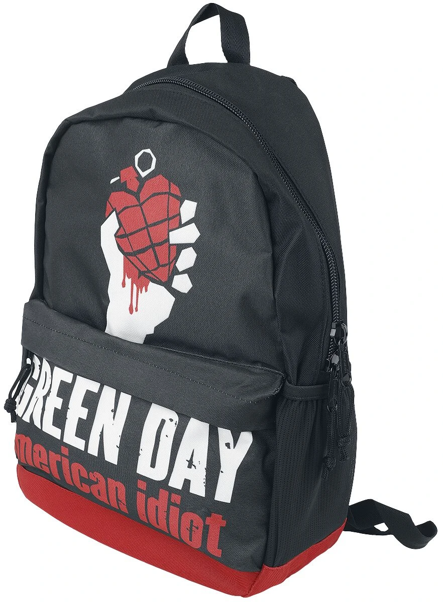 "Rocksax - American Idiot" Backpack Black By Green Day 3 "Rocksax - American Idiot" Backpack Black By Green Day