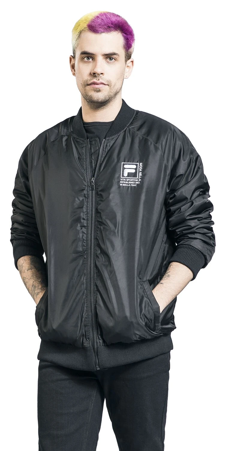 "RAAM Light Weight Bomber Jacket" Bomber Jacket Black By Fila 7 "RAAM Light Weight Bomber Jacket" Bomber Jacket Black By Fila - Image 5