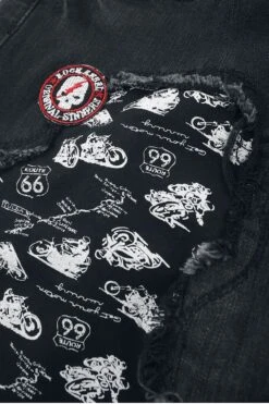 "Rock Rebel X Route 66 - Black Shorts With Distressed Details" Shorts Black By Rock Rebel By EMP 10 "Rock Rebel X Route 66 - Black Shorts With Distressed Details" Shorts Black By Rock Rebel By EMP -Men Fashion Clothing Store 510901d