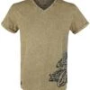 "Rock Rebel X Route 66 - Green T-Shirt With Wash And Print" T-Shirt Olive By Rock Rebel By EMP 1 "Rock Rebel X Route 66 - Green T-Shirt With Wash And Print" T-Shirt Olive By Rock Rebel By EMP -Men Fashion Clothing Store 510902a