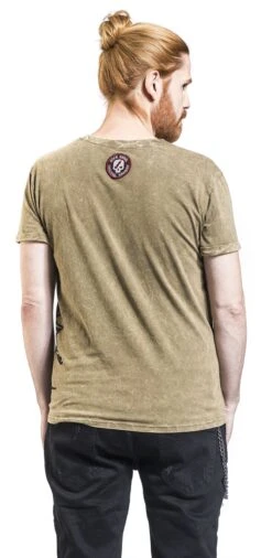 "Rock Rebel X Route 66 - Green T-Shirt With Wash And Print" T-Shirt Olive By Rock Rebel By EMP 13 "Rock Rebel X Route 66 - Green T-Shirt With Wash And Print" T-Shirt Olive By Rock Rebel By EMP -Men Fashion Clothing Store 510902wb