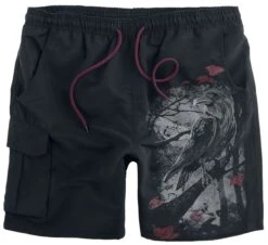 "Swim Shorts With Print" Swim Shorts Black By Black Premium By EMP