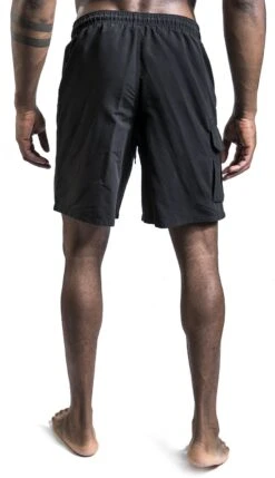 "Swim Shorts With Print" Swim Shorts Black By Black Premium By EMP -Men Fashion Clothing Store 511380wb