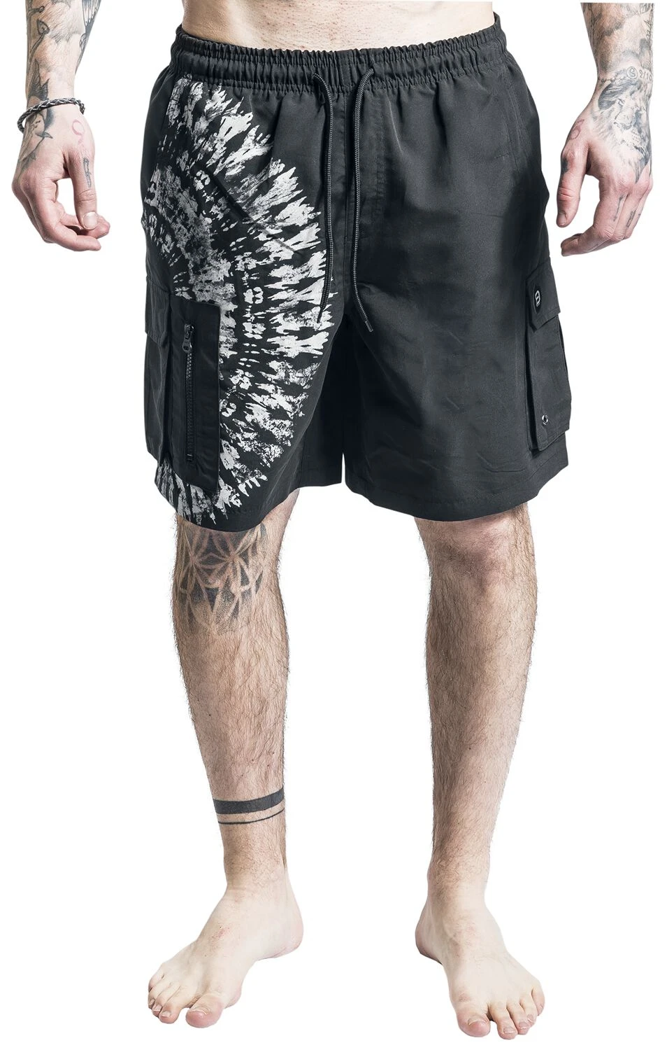 "Swimshorts With Batik Motif" Swim Shorts Black By RED By EMP 6 "Swimshorts With Batik Motif" Swim Shorts Black By RED By EMP - Image 5