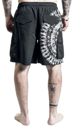 "Swimshorts With Batik Motif" Swim Shorts Black By RED By EMP 14 "Swimshorts With Batik Motif" Swim Shorts Black By RED By EMP -Men Fashion Clothing Store 511473wb