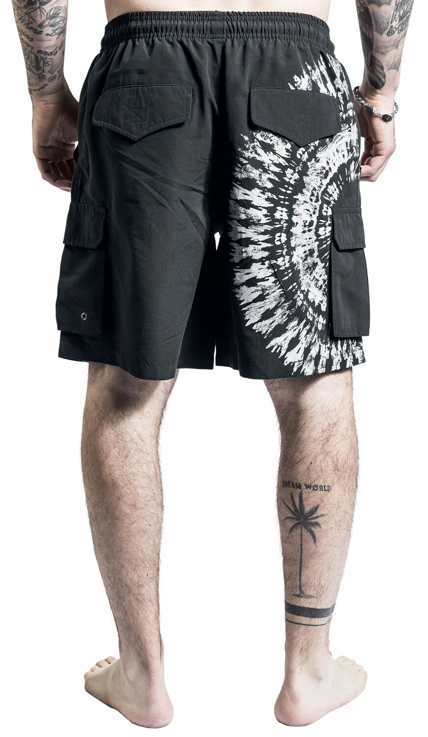 "Swimshorts With Batik Motif" Swim Shorts Black By RED By EMP 8 "Swimshorts With Batik Motif" Swim Shorts Black By RED By EMP - Image 7