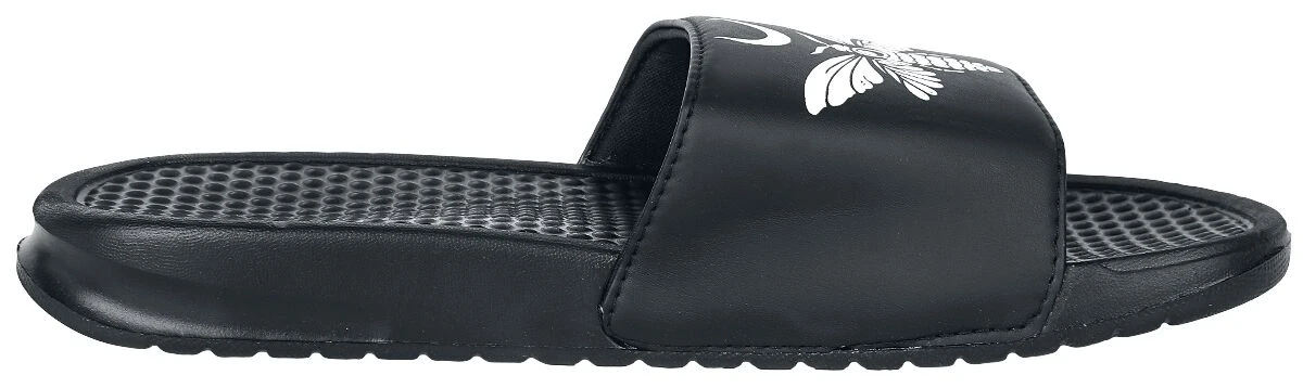 "EMP Sandals With Moth And Crescent Moon Print" Sandal Black By Gothicana By EMP 5 "EMP Sandals With Moth And Crescent Moon Print" Sandal Black By Gothicana By EMP - Image 3