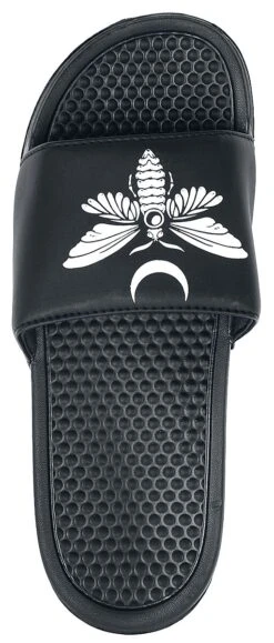 "EMP Sandals With Moth And Crescent Moon Print" Sandal Black By Gothicana By EMP 11 "EMP Sandals With Moth And Crescent Moon Print" Sandal Black By Gothicana By EMP -Men Fashion Clothing Store 511804a4