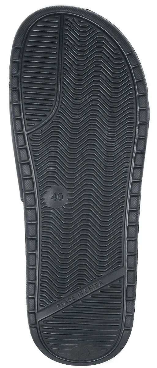 "EMP Sandals With Moth And Crescent Moon Print" Sandal Black By Gothicana By EMP 7 "EMP Sandals With Moth And Crescent Moon Print" Sandal Black By Gothicana By EMP - Image 5