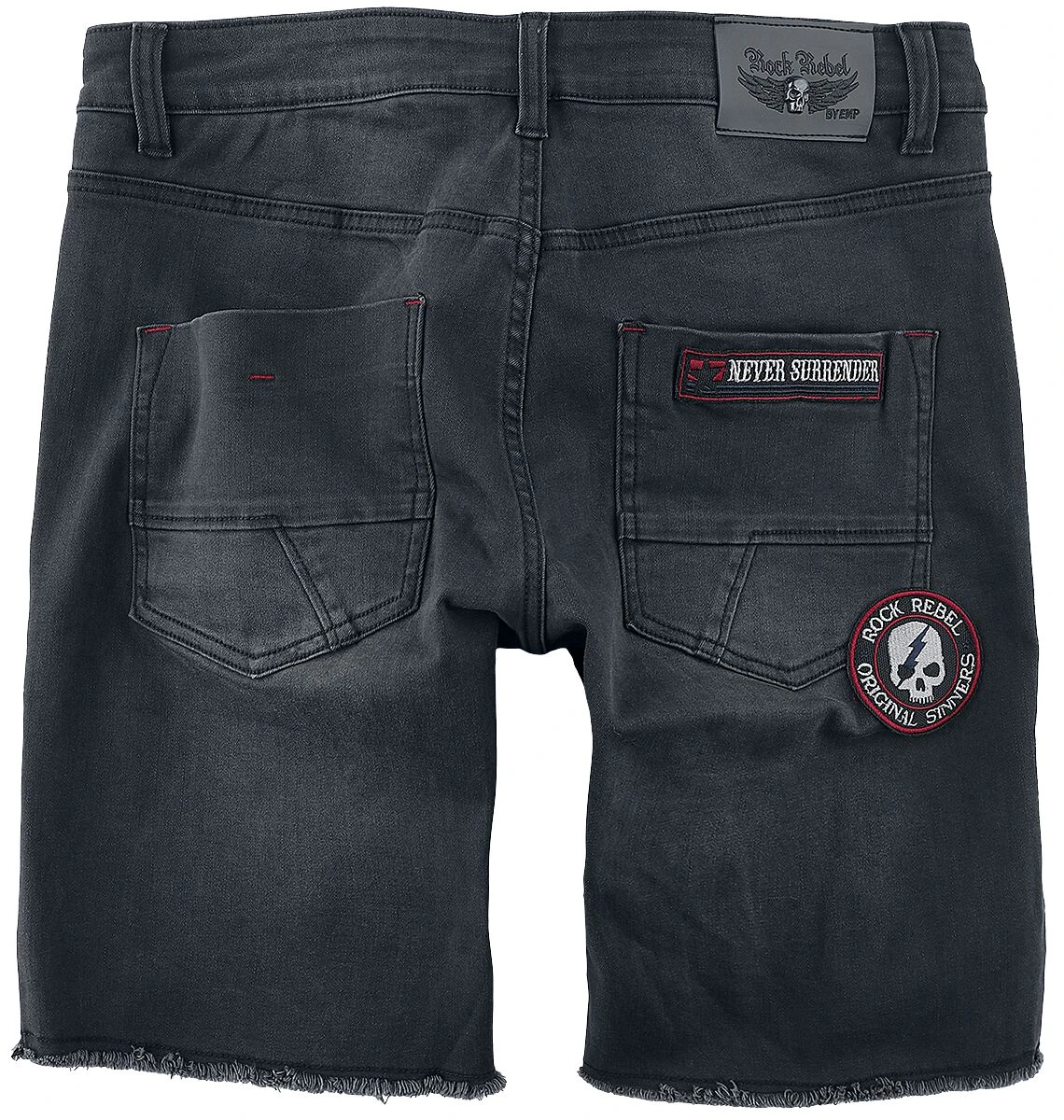 "Shorts With Distressed Effects" Shorts Black By Rock Rebel By EMP 4 "Shorts With Distressed Effects" Shorts Black By Rock Rebel By EMP - Image 2