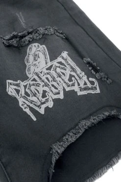 "Shorts With Distressed Effects" Shorts Black By Rock Rebel By EMP 8 "Shorts With Distressed Effects" Shorts Black By Rock Rebel By EMP -Men Fashion Clothing Store 512365d