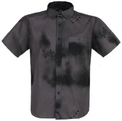 "Short-sleeved Shirt With Airbrush Effect" Short-sleeved Shirt Grey By RED By EMP