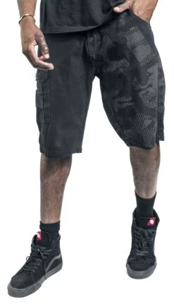 "Patterned Shorts" Shorts Black By EMP Stage Collection -Men Fashion Clothing Store 512523wa