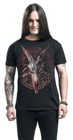 "Devil Goat" T-Shirt Black By Alchemy England -Men Fashion Clothing Store 513197wa