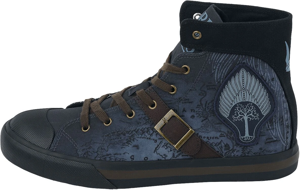 "Rohan Gondor Map" Sneakers High Blue By The Lord Of The Rings 6 "Rohan Gondor Map" Sneakers High Blue By The Lord Of The Rings - Image 4
