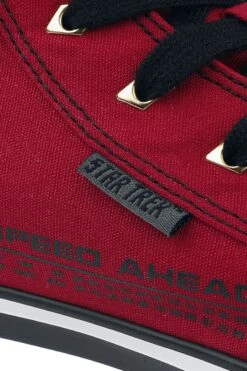 "Full Speed Ahead" Sneakers High Red-black By Star Trek -Men Fashion Clothing Store 514323d2