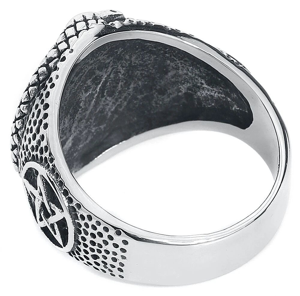 "Snake Pentagram" Ring Silver-coloured By EtNox Hard And Heavy 5 "Snake Pentagram" Ring Silver-coloured By EtNox Hard And Heavy - Image 3