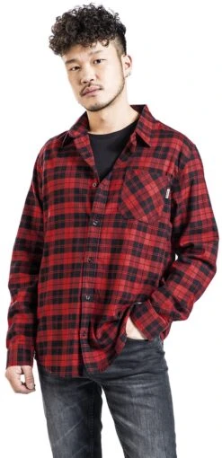 "Riley Flannel Shirt" Flanel Shirt Red By Vintage Industries -Men Fashion Clothing Store 516296wa